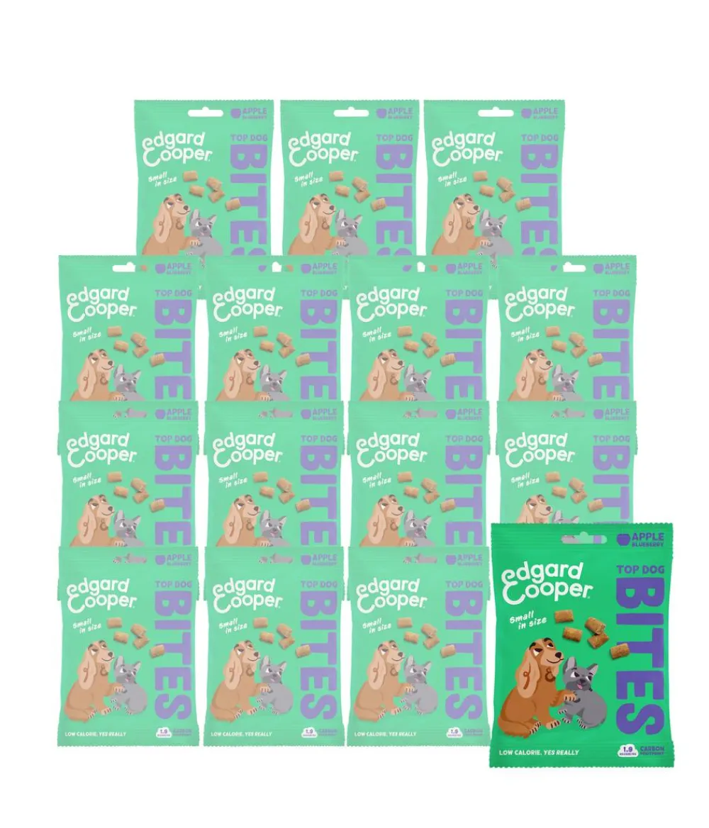 Edgard & Cooper® Hundeleckerlies - Edgard & Cooper Hundesnack Top Dog Bites, Small, Apfel & Blaubeere, 15 x 50 g