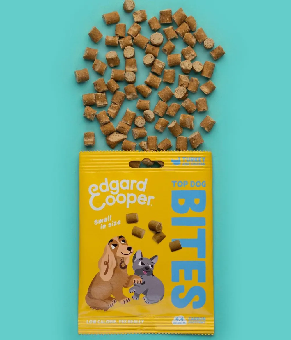 Edgard & Cooper® Hundeleckerlies > Edgard & Cooper Hundesnack Top Dog Bites, Small, Truthahn & Huhn, 15 x 50 g