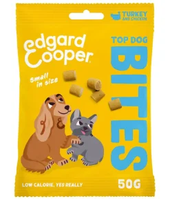 Edgard & Cooper® Hundeleckerlies > Edgard & Cooper Hundesnack Top Dog Bites, Small, Truthahn & Huhn, 15 x 50 g