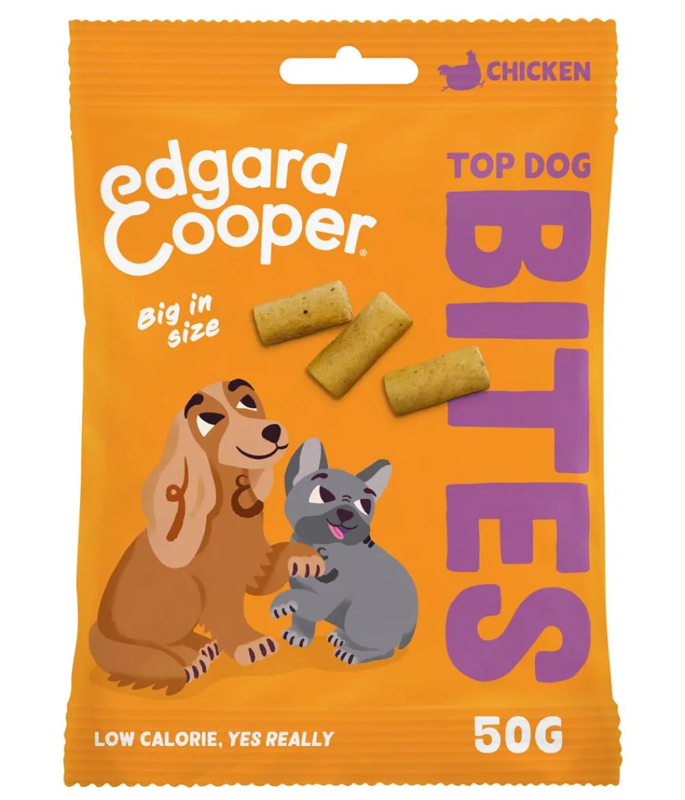 Edgard & Cooper® Hundeleckerlies - Edgard & Cooper Hundesnack Top Dog Bites, Big, Huhn, 15 x 50 g