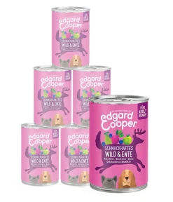 Edgard & Cooper® Nassfutter Hund - Edgard & Cooper Nassfutter für Hunde, Schmackhaftes Wild & Ente Adult, 6 x 400 g