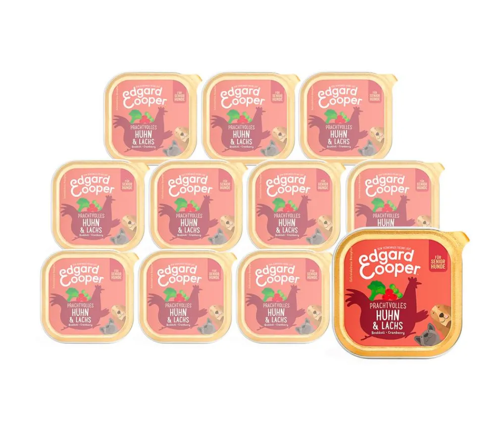 Edgard & Cooper® Nassfutter Hund > Edgard & Cooper Nassfutter für Hunde, Prachtvolles Huhn & Lachs, Senior, 11 x 150 g