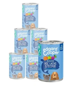 Edgard & Cooper® Nassfutter Hund > Edgard & Cooper Nassfutter für Hunde, Delikater ASC Lachs & Truthahn Adult, 6 x 400 g