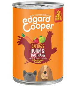 Edgard & Cooper® Nassfutter Hund > Edgard & Cooper Nassfutter für Hunde, Saftiges Huhn & Truthahn Adult, 6 x 400 g