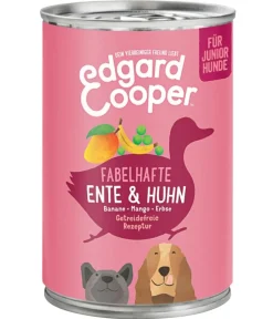 Edgard & Cooper® Edgard & Cooper Nassfutter für Hunde, Fabelhafte Ente & Huhn, Junior, 6 x 400 g New
