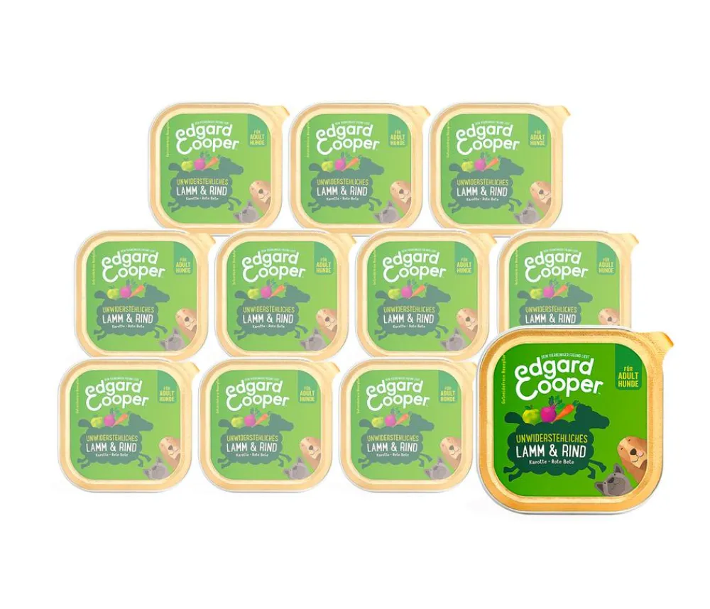 Edgard & Cooper® Nassfutter Hund - Edgard & Cooper Nassfutter für Hunde, Unwiderstehliches Lamm & Rind Adult, 11 x 150 g
