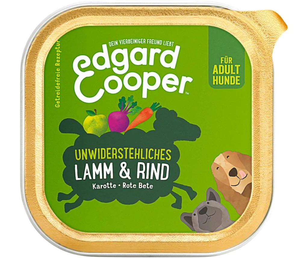 Edgard & Cooper® Nassfutter Hund - Edgard & Cooper Nassfutter für Hunde, Unwiderstehliches Lamm & Rind Adult, 11 x 150 g