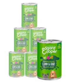 Edgard & Cooper® Nassfutter Hund - Edgard & Cooper Nassfutter für Hunde, Unwiderstehliches Lamm & Rind Adult, 6 x 400 g