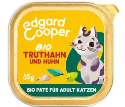 Edgard & Cooper® Nassfutter Katze - Edgard & Cooper Nassfutter für Katzen Bio Truthahn & Huhn Paté Adult, 16 x 85 g