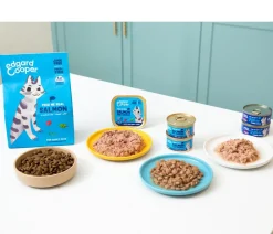 Edgard & Cooper® Nassfutter Katze - Edgard & Cooper Nassfutter für Katzen Pazifischer Lachs & Freilaufhuhn Stückchen in Soße Adult, 18 x 85 g