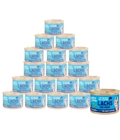 Edgard & Cooper® Nassfutter Katze - Edgard & Cooper Nassfutter für Katzen Pazifischer Lachs & Freilaufhuhn Stückchen in Soße Adult, 18 x 85 g