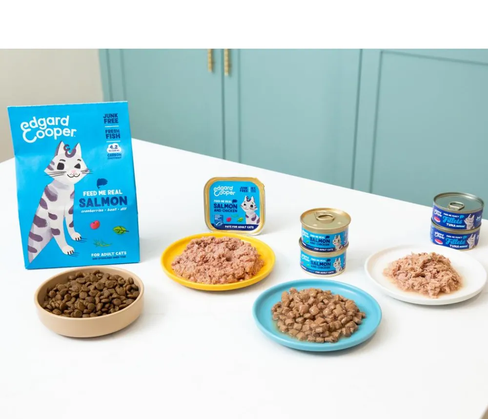 Edgard & Cooper® Nassfutter Katze > Edgard & Cooper Nassfutter für Katzen MSC-Lachs & Freilaufhuhn Paté Adult, 16 x 85 g