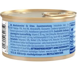 Edgard & Cooper® Nassfutter Katze > Edgard & Cooper Nassfutter für Katzen Kabeljau & Freilaufhuhn Stückchen in Soße, Kitten, 18 x 85 g