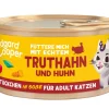 Edgard & Cooper® Nassfutter Katze - Edgard & Cooper Nassfutter für Katzen Freilauftruthahn & Freilaufhuhn Stückchen in Soße Adult, 18 x 85 g