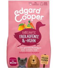Edgard & Cooper® Edgard & Cooper Tockenfutter für Hunde, Fabelhafte Freilaufente, & -Huhn, Welpen Best