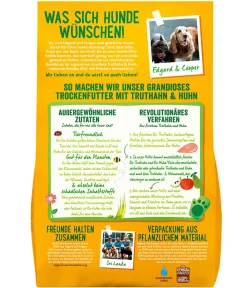 Edgard & Cooper® Trockenfutter Hund - Edgard & Cooper Trockenfutter für Hunde, Bio, Grandioser Freiland-Truthahn & -Huhn Adult