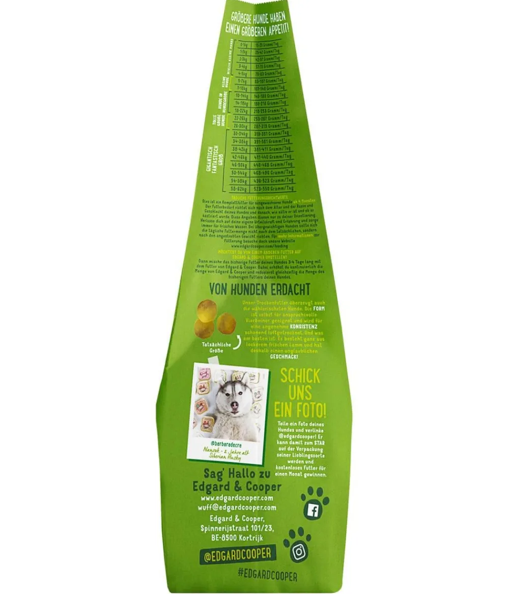 Edgard & Cooper® Edgard & Cooper Trockenfutter für Hunde, Unwiderstehliches Grasgefüttertes Lamm Adult New