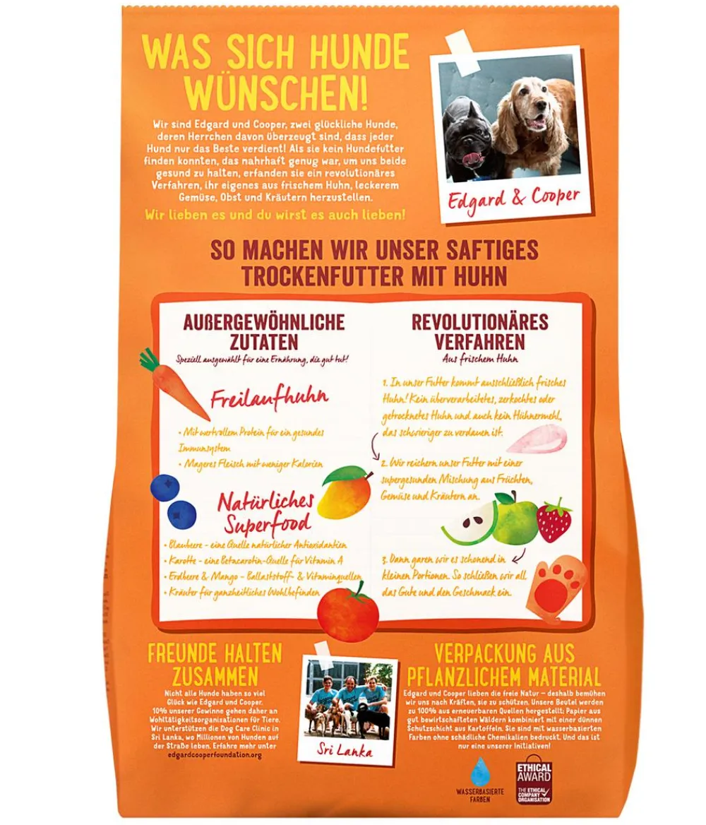 Edgard & Cooper® Trockenfutter Hund > Edgard & Cooper Trockenfutter für Hunde, Saftiges Freilaufhuhn Adult