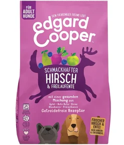 Edgard & Cooper® Trockenfutter Hund - Edgard & Cooper Trockenfutter für Hunde, Schmackhafter Hirsch & Freilaufente Adult