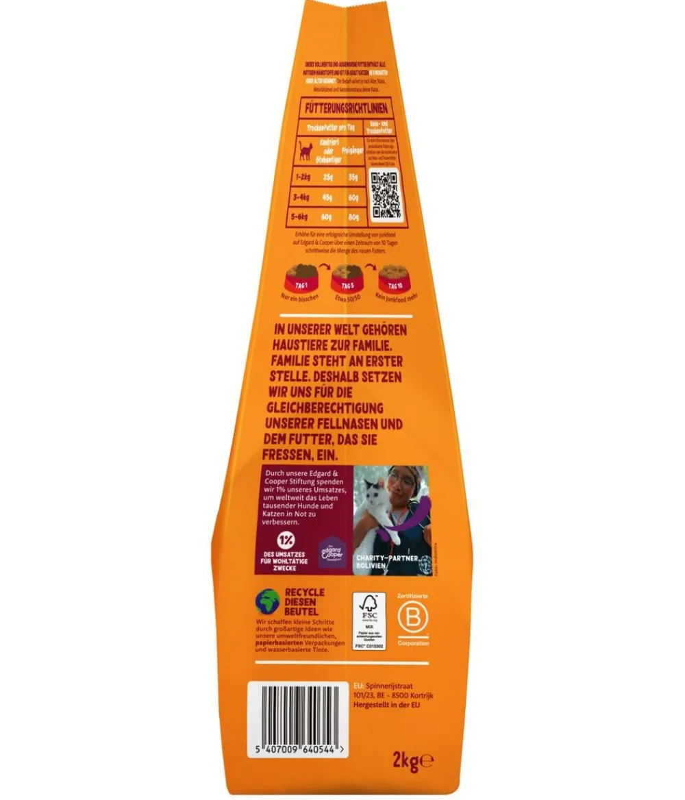 Edgard & Cooper® Trockenfutter Katze > Edgard & Cooper Trockenfutter für Katzen Frisches Freilandhuhn Adult