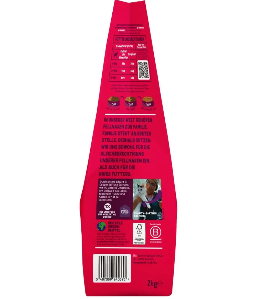 Edgard & Cooper® Trockenfutter Katze - Edgard & Cooper Trockenfutter für Katzen Frisches Freilandhuhn & Freilandtruthahn, Senior, 2 kg
