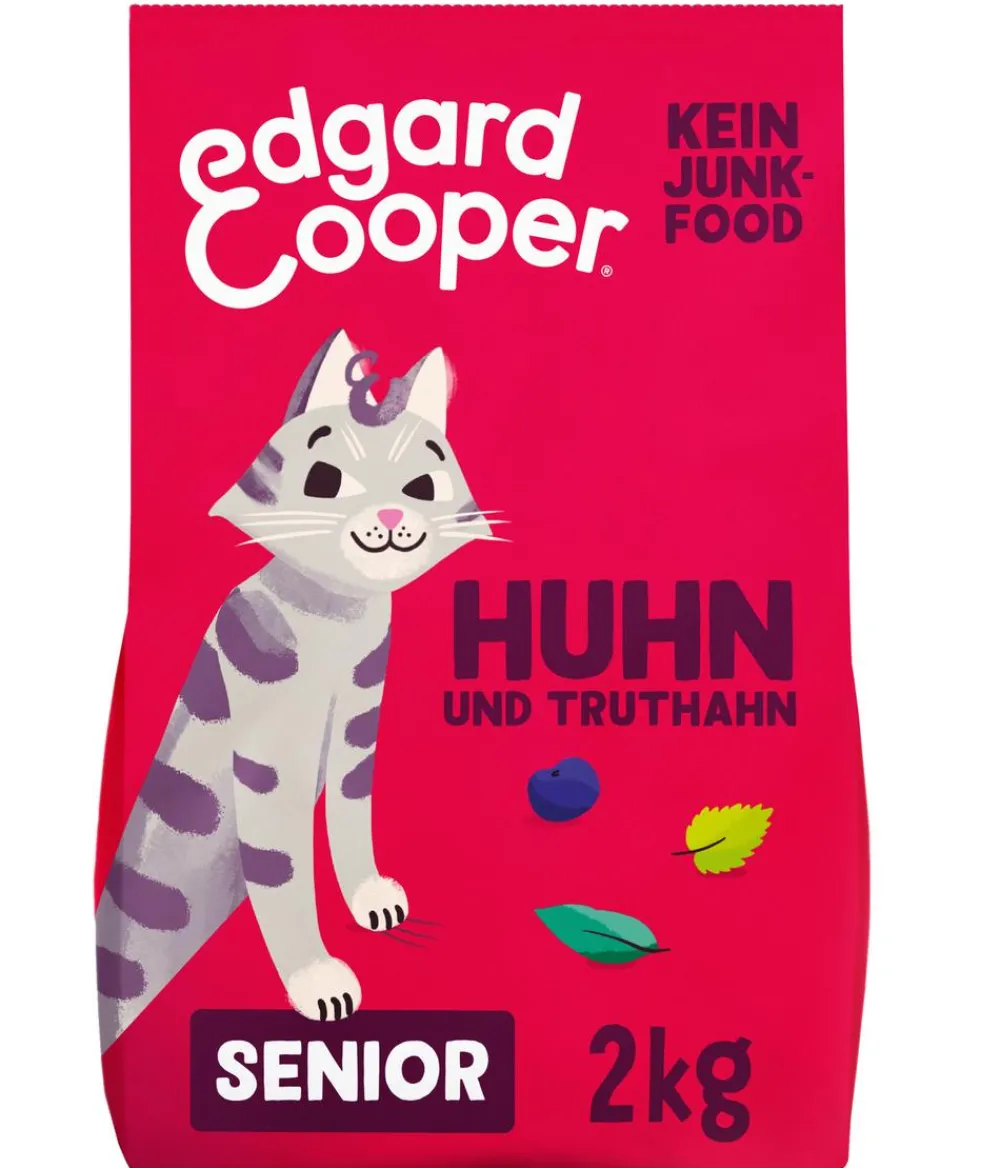 Edgard & Cooper® Trockenfutter Katze - Edgard & Cooper Trockenfutter für Katzen Frisches Freilandhuhn & Freilandtruthahn, Senior, 2 kg