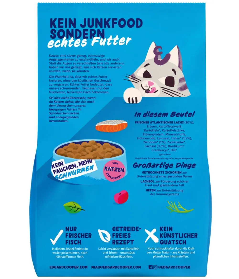Edgard & Cooper® Trockenfutter Katze - Edgard & Cooper Trockenfutter für Katzen Frischer Atlantik-Lachs Adult