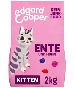 Edgard & Cooper® Trockenfutter Katze - Edgard & Cooper Trockenfutter für Katzen Frische Freilaufente & Freilandhuhn, Kitten, 2 kg