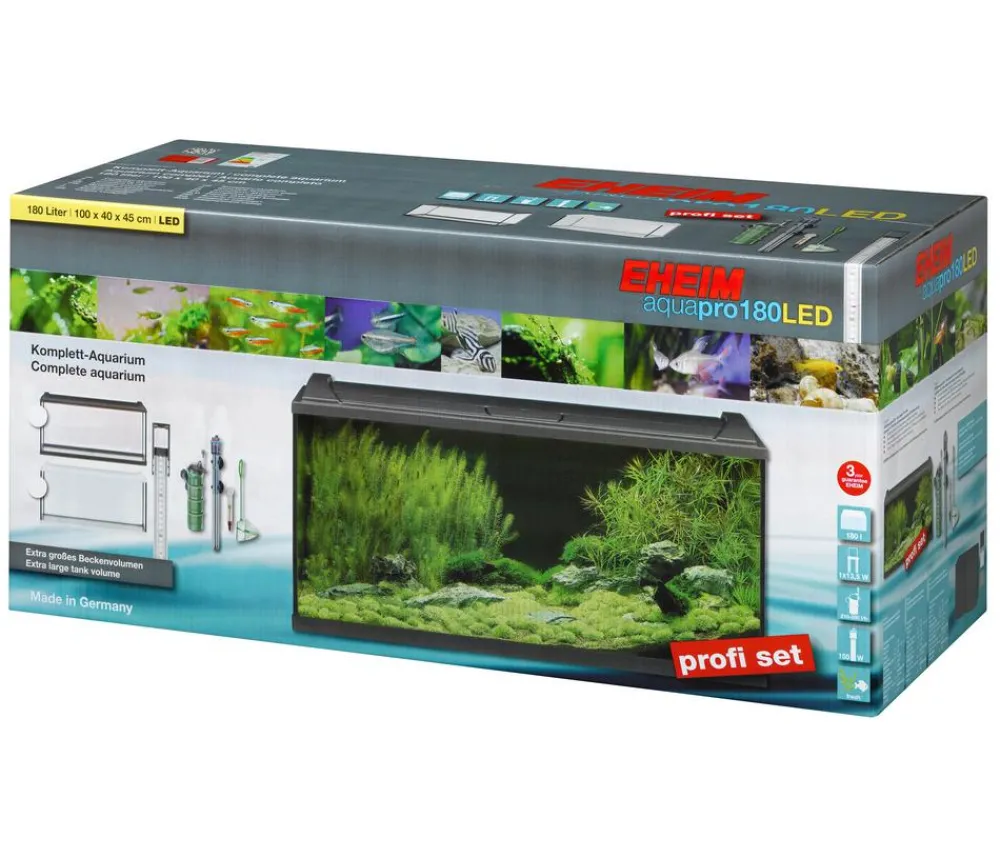EHEIM Einsteiger Aquarien|Einzel Aquarien - Aquarium-Set Aquapro LED 180 Schwarz