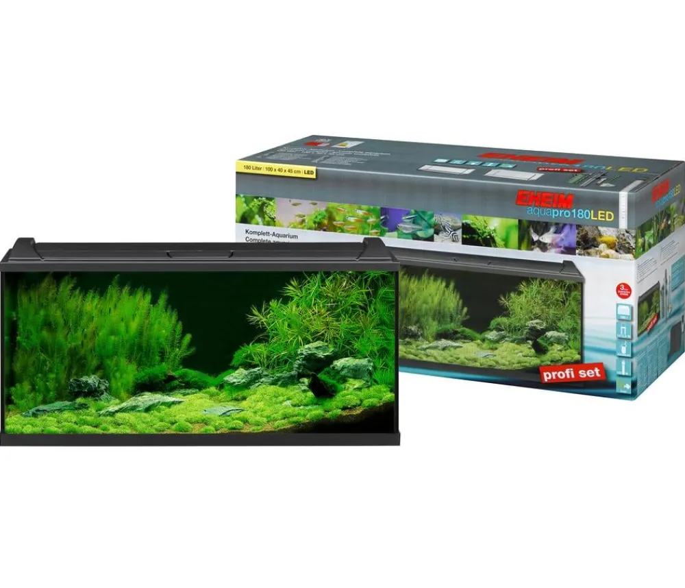 EHEIM Einsteiger Aquarien|Einzel Aquarien - Aquarium-Set Aquapro LED 180 Schwarz
