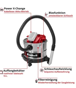 Einhell Akku-Aschesauger TE-AV 18/15 Li C-Solo Sale