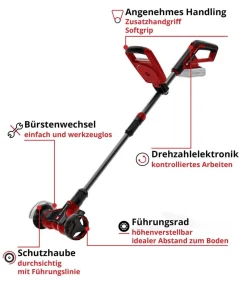Einhell Gartengeräte - Akku-Fugenreiniger GE-CC 18/110 Li E-Solo