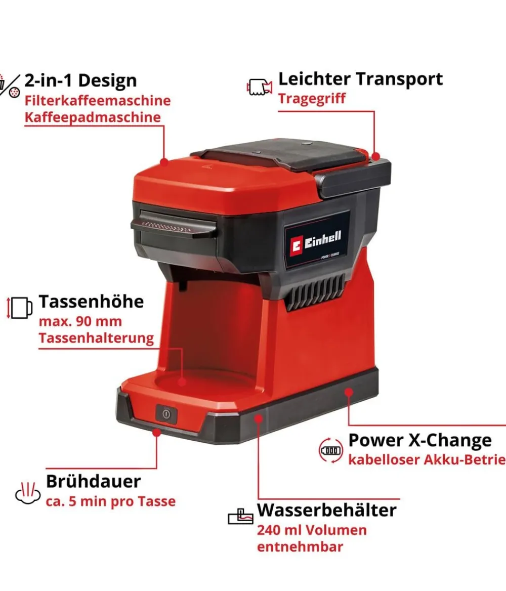 Einhell Akku-Kaffeemaschine TE-CF 18 Li-Solo Discount