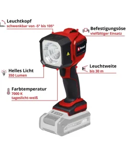 Einhell Gartengeräte - Akku-Lampe TC-CL 18/350 Li - Solo