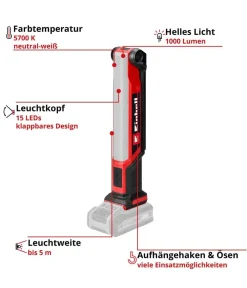 Einhell Gartengeräte - Akku-Lampe TE-CL 18/1000 S Li-Solo
