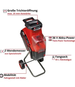Einhell Akku-Messerhäcksler REDAXXO 36/25 Hot