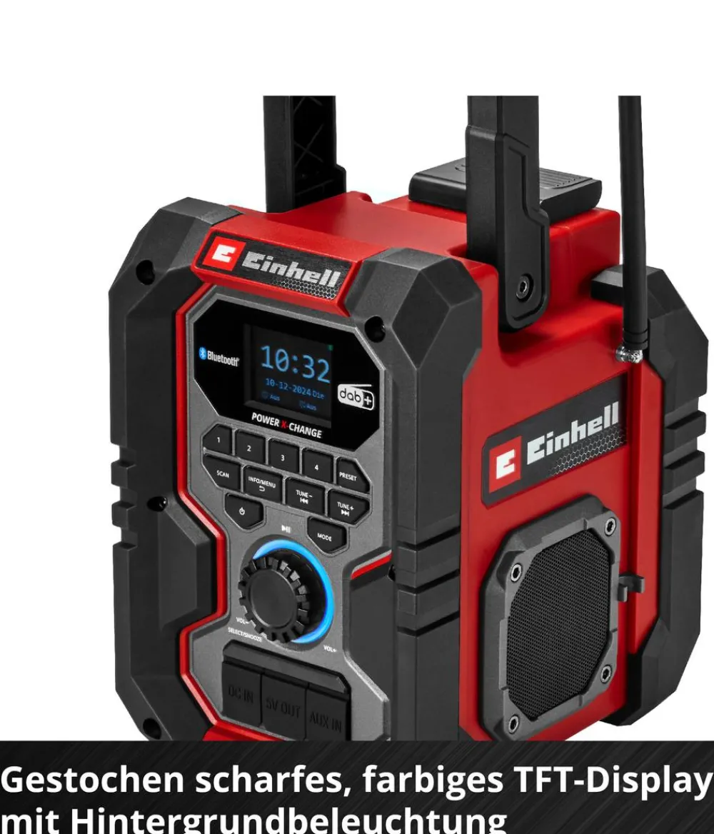 Einhell Mehr Haushaltshelfer - Akku-Radio TE-CR 18 Li DAB+/FM/BT - Solo