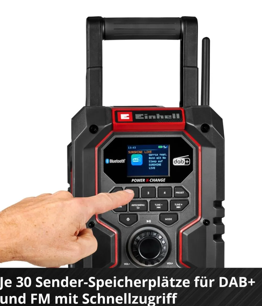 Einhell Mehr Haushaltshelfer - Akku-Radio TE-CR 18 Li DAB+/FM/BT - Solo
