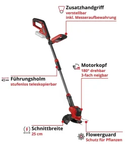 Einhell Rasenmäher & Rasentrimmer - Akku-Rasentrimmer GE-CT 18/25-1 Li-Solo