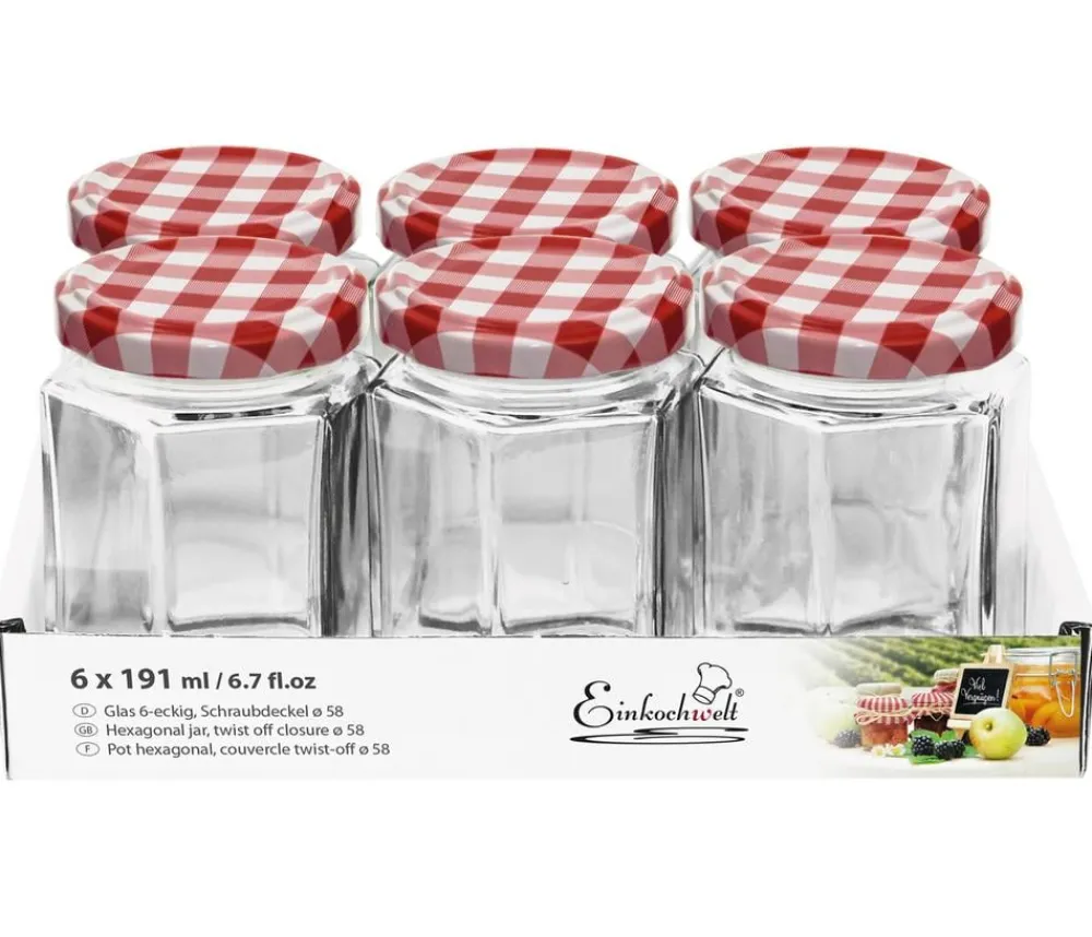Einkochwelt Einkochglas, 191 ml, 6er-Set Outlet