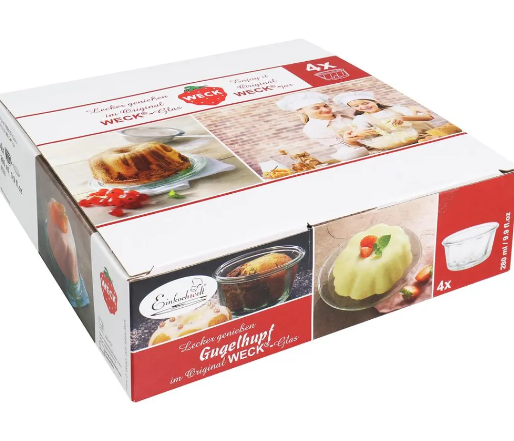 Einkochwelt WECK® Gugelhupfglas, 280 ml, 4er-Set Transparent New