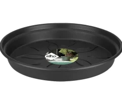 Elho Green Basics Kunststoff-Untersetzer, rund, , ca. Ø25/H4 cm Schwarz Outlet