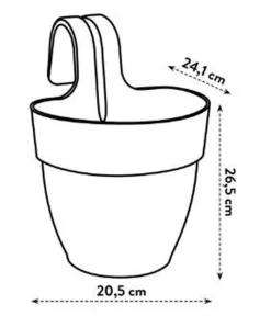 Elho Blumenampeln & -Schalen > Kunststoff-Balkonhängetopf Vibia Campana Easy, rund