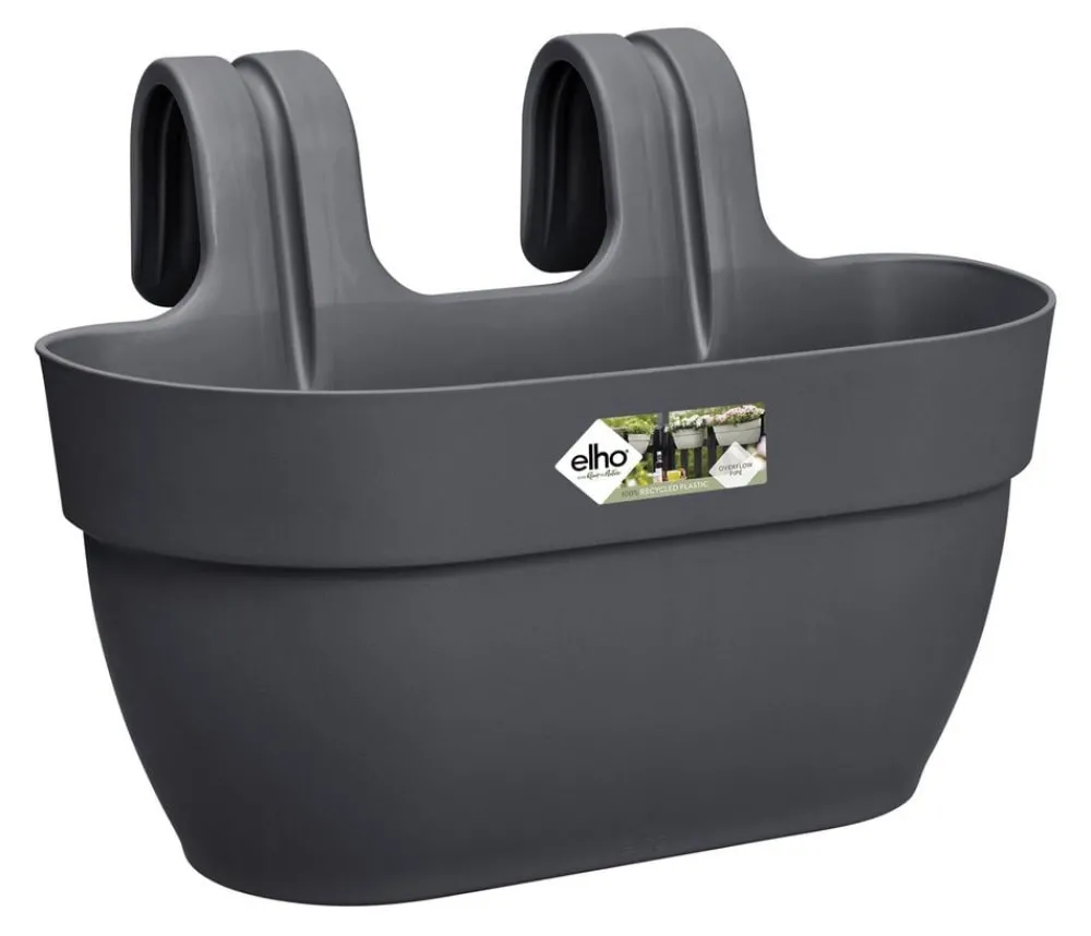 Elho Pflanzkübel & Blumenkästen|Blumenampeln & -Schalen > Kunststoff-Balkonhängetopf Vibia Campana Easy, länglich