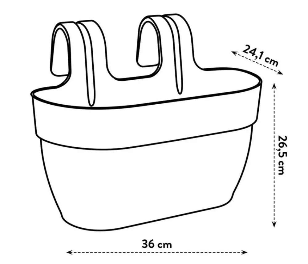 Elho Pflanzkübel & Blumenkästen|Blumenampeln & -Schalen > Kunststoff-Balkonhängetopf Vibia Campana Easy, länglich