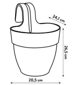 Elho Blumenampeln & -Schalen - Kunststoff-Balkonhängetopf Vibia Campana Easy, rund Grün