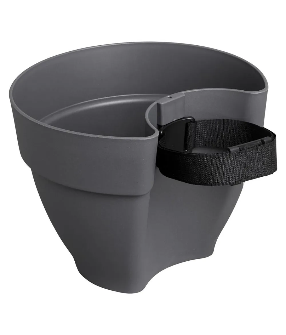 Elho Kunststoff-Fallrohrtopf Vibia Campana, rund, ca. Ø19/H16 cm Anthrazit Clearance