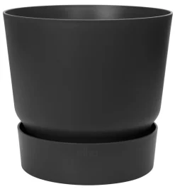 Elho Kunststoff-Topf Greenville, rund, ca. Ø19/H18 cm Schwarz Discount