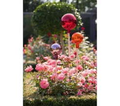 ELIAS Glashütte Gartenkugeln & Glas Deko - Rosenkugel, verspiegelt Rot