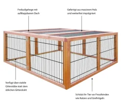 Elmato® Freilaufgehege > Freilaufgehege Deluxe, ca. B120/H48/T120 cm